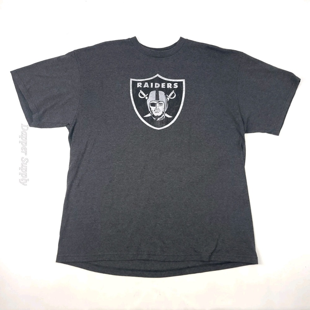 Oakland Raiders Shirt Men's XL Gray  NFL Team Apparel‎  Las Vegas - Picture 2 of 8
